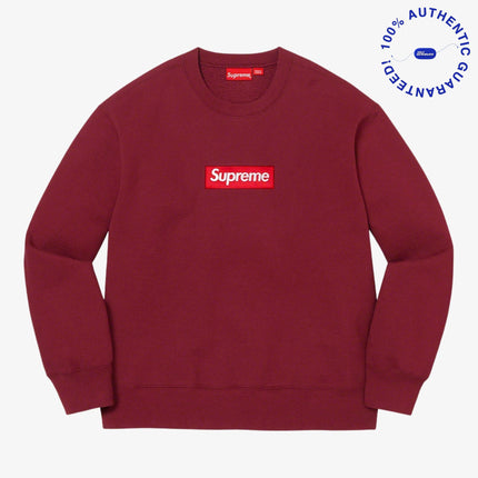 Supreme Crewneck Sweatshirt 'Box Logo' Cardinal (FW22) | SOLE SERIOUSS [1]