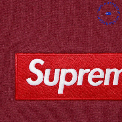 Supreme Crewneck Sweatshirt 'Box Logo' Cardinal (FW22) | SOLE SERIOUSS [2]