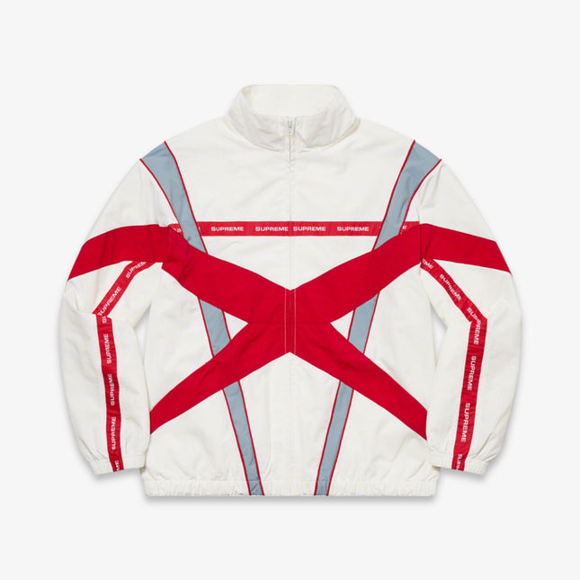 Supreme Cross Paneled Jacket White (SS21) - SOLE SERIOUSS (1)