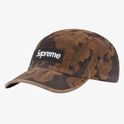 Supreme Denim Camp Cap 'Flames Jacquard' Washed Black (SS23) - SOLE SERIOUSS (1)