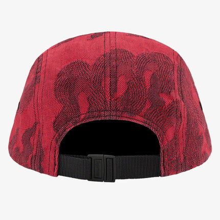 Supreme Denim Camp Cap 'Flames Jacquard' Washed Red (SS23) - SOLE SERIOUSS (2)