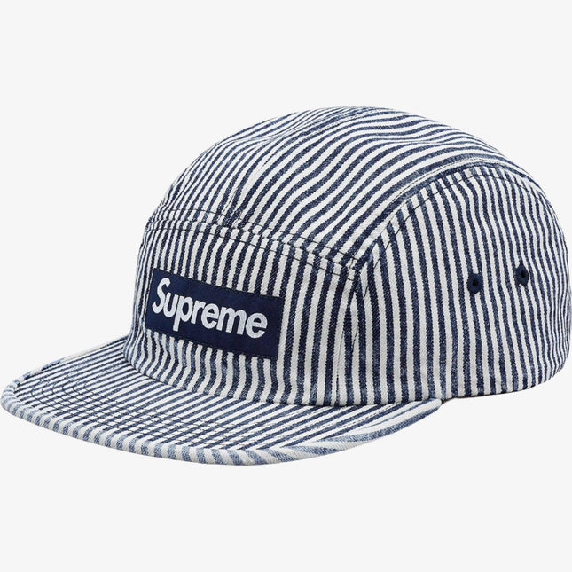 Supreme Denim Camp Cap 'Stripes' Blue (SS18) - SOLE SERIOUSS (1)