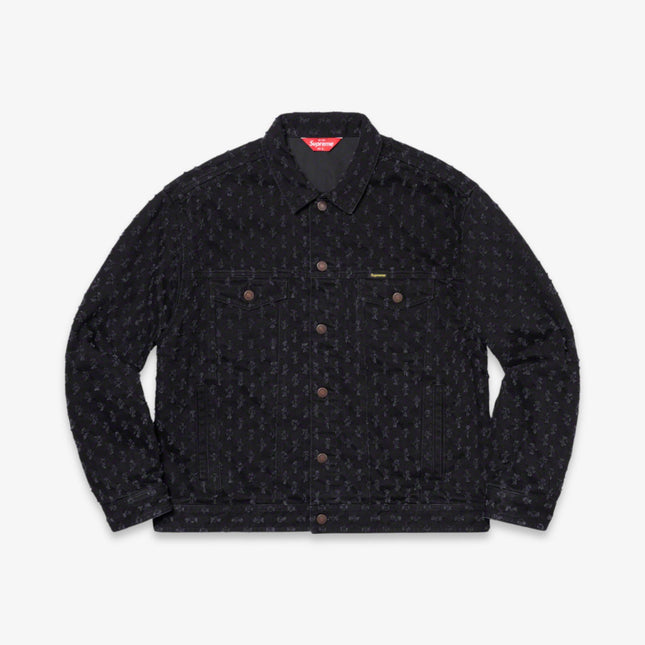 Supreme Denim Trucker Jacket 'Hole Punch' Black (SS20) - SOLE SERIOUSS (1)