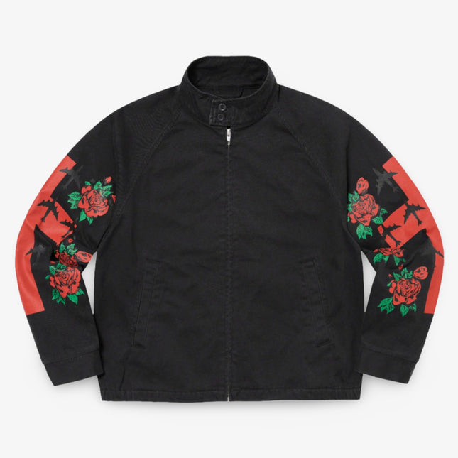 Supreme 'Destruction of Purity / Cross, Planes & Roses' Harrington Jacket Black (SS23) - SOLE SERIOUSS (1)