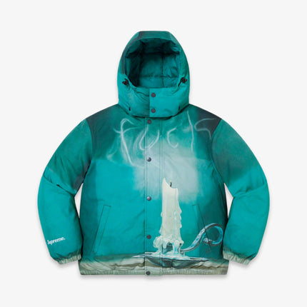 Supreme Down Jacket 'Fuck' Teal (SS21) - SOLE SERIOUSS (1)