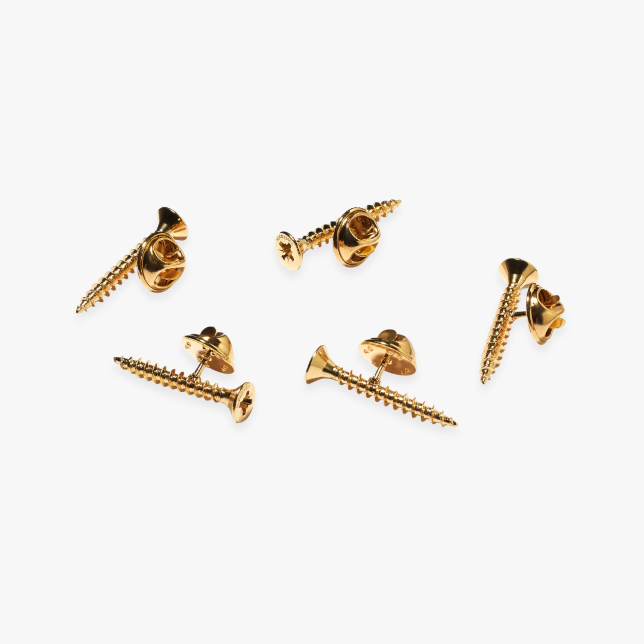 Supreme Earrings 'Screw Pin' Gold FW23
