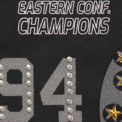 Supreme 'Eastern Conf. Champions' Studded Hooded Sweatshirt Black (FW24) - SOLE SERIOUSS (2)