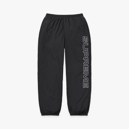 Supreme Embroidered Track Pant 'Spellout' Black (FW23) - SOLE SERIOUSS (1)