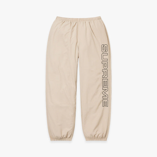 Supreme Embroidered Track Pant 'Spellout' Sand (FW23) - SOLE SERIOUSS (1)