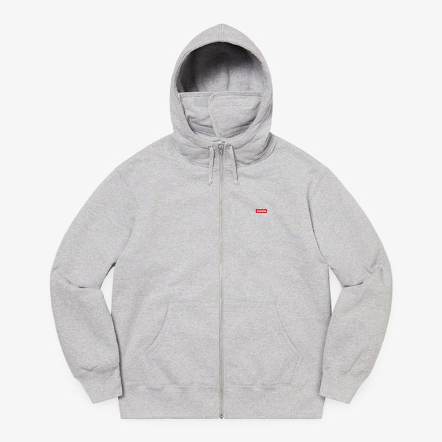 Supreme Facemask Zip Up Hooded Sweatshirt 'Small Box' Heather Grey (FW20) - SOLE SERIOUSS (1)