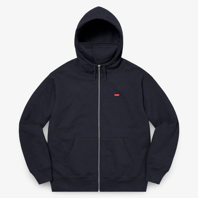 Supreme Facemask Zip Up Hooded Sweatshirt 'Small Box' Navy (FW20) - SOLE SERIOUSS (1)