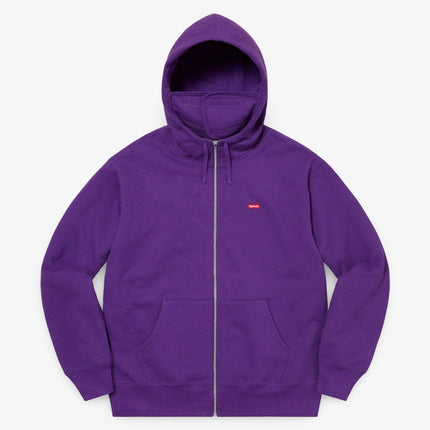 Supreme Facemask Zip Up Hooded Sweatshirt 'Small Box' Purple (FW20) - SOLE SERIOUSS (1)