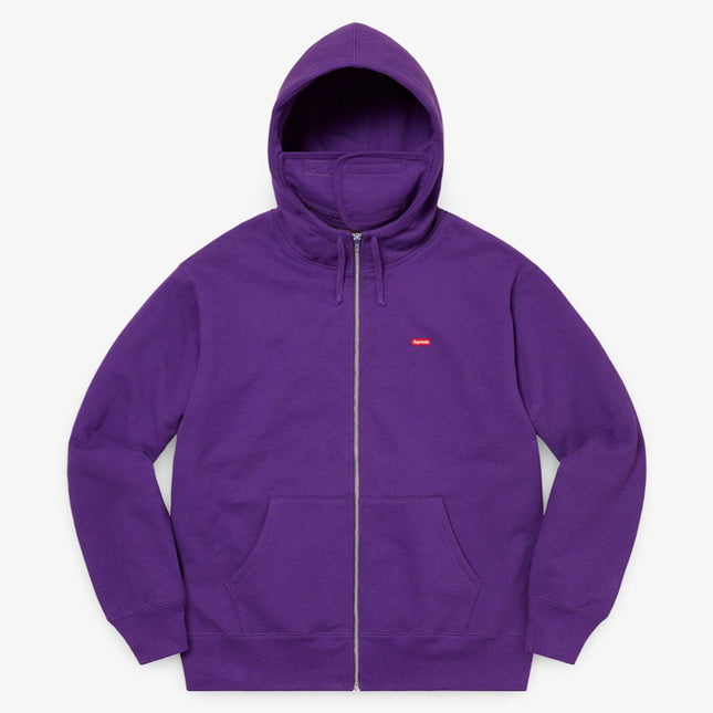 Supreme Facemask Zip Up Hooded Sweatshirt 'Small Box' Purple (FW20) - SOLE SERIOUSS (1)