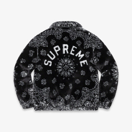 Supreme Faux Fur Bomber Jacket 'Bandana' Black (SS21) - SOLE SERIOUSS (3)