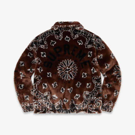 Supreme Faux Fur Bomber Jacket 'Bandana' Brown (SS21) - SOLE SERIOUSS (3)