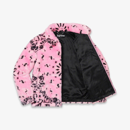 Supreme Faux Fur Bomber Jacket 'Bandana' Pink (SS21) - SOLE SERIOUSS (2)