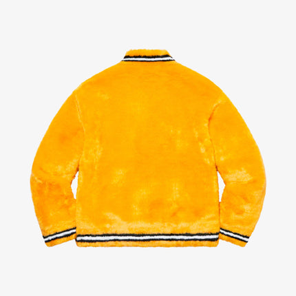 Supreme Faux Fur Varsity Jacket Yellow (SS20) - SOLE SERIOUSS (3)