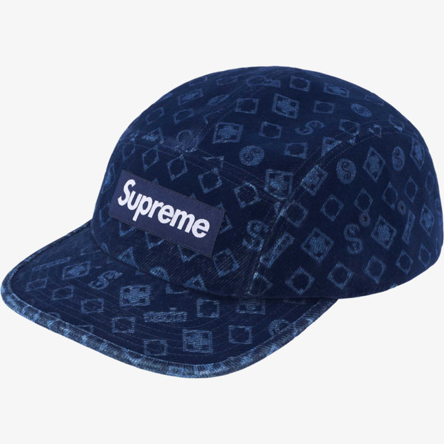 Supreme 'Flocked' Denim Camp Cap Blue (FW24) - SOLE SERIOUSS (1)