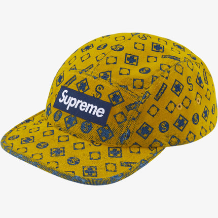 Supreme 'Flocked' Denim Camp Cap Mustard (FW24) - SOLE SERIOUSS (1)