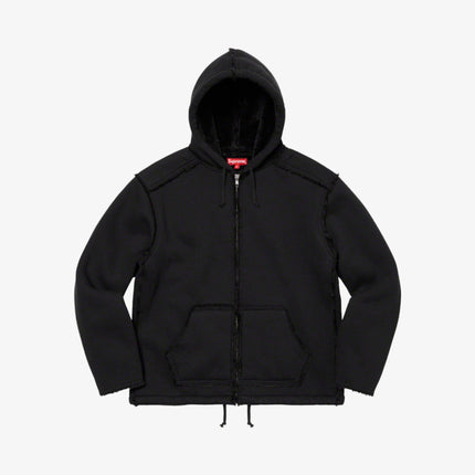Supreme Fuax Shearling Hooded Jacket Black FW21 - SOLE SERIOUSS (1)