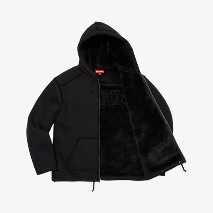 Supreme Fuax Shearling Hooded Jacket Black FW21 - SOLE SERIOUSS (2)