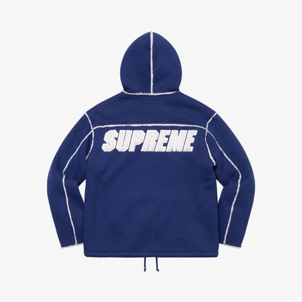 Supreme Fuax Shearling Hooded Jacket Bright Navy FW21 - SOLE SERIOUSS (3)