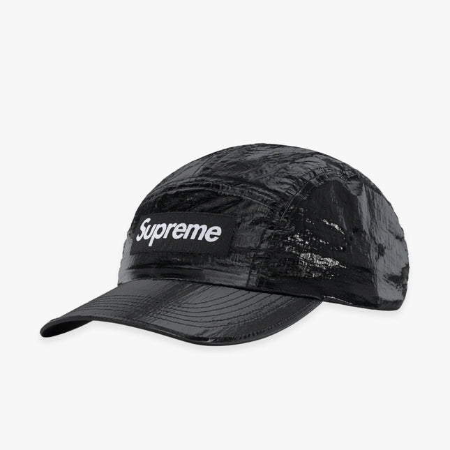 Supreme Gloss Ripstop Camp Cap Black (FW23) - SOLE SERIOUSS (1)