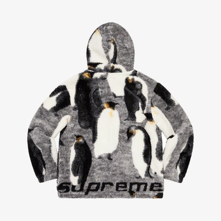 Supreme Hooded Fleece Jacket 'Penguins' Black (FW20) - SOLE SERIOUSS (2)