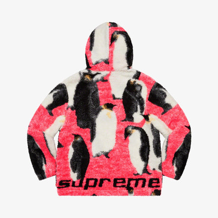 Supreme Hooded Fleece Jacket 'Penguins' Pink (FW20) - SOLE SERIOUSS (2)