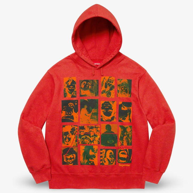 Supreme Hooded Sweater 'Collage Grid' Burnt Red (FW21) - SOLE SERIOUSS (1)