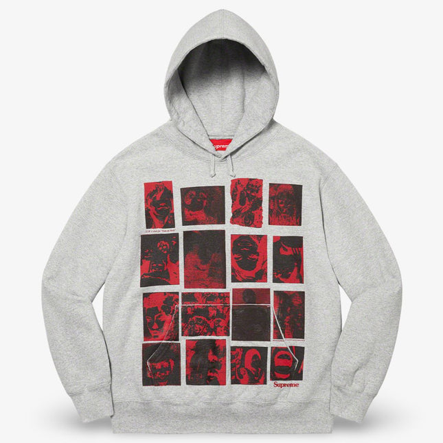 Supreme Hooded Sweater 'Collage Grid' Heather Grey (FW21) - SOLE SERIOUSS (1)