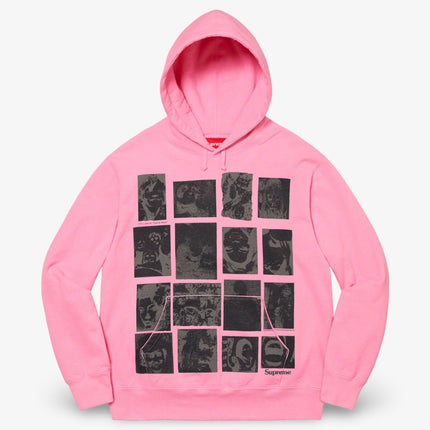 Supreme Hooded Sweater 'Collage Grid' Pink (FW21) - SOLE SERIOUSS (1)