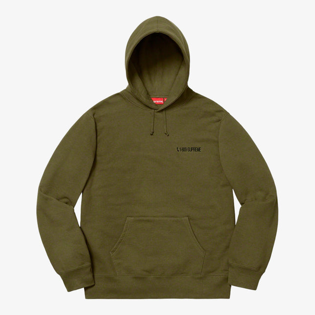 Supreme Hooded Sweatshirt '1-800' Dark Olive (FW19) - SOLE SERIOUSS (1)