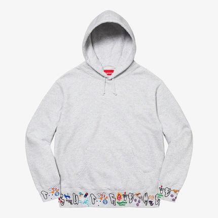 Supreme Hooded Sweatshirt 'AOI Icons' Ash Grey (FW21) - SOLE SERIOUSS (1)