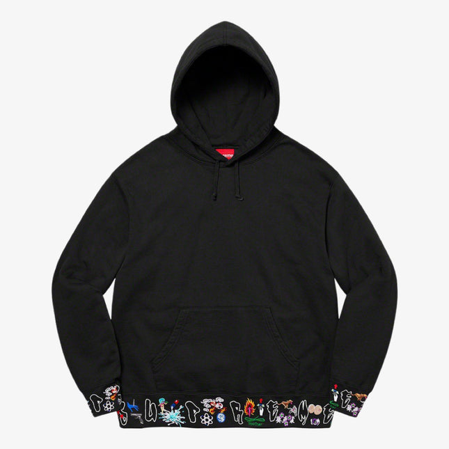 Supreme Hooded Sweatshirt 'AOI Icons' Black (FW21) - SOLE SERIOUSS (1)