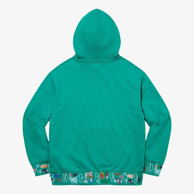 Supreme Hooded Sweatshirt 'AOI Icons' Dark Aqua (FW21) - SOLE SERIOUSS (1)