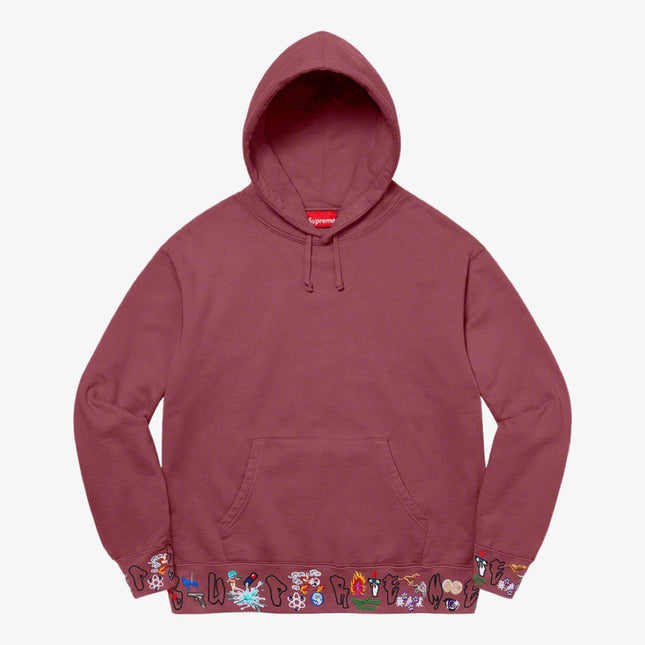 Supreme Hooded Sweatshirt 'AOI Icons' Plum (FW21) - SOLE SERIOUSS (1)