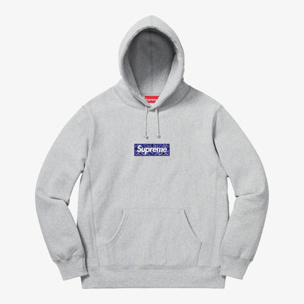 Supreme Hooded Sweatshirt 'Bandana Box Logo' Heather Grey FW19 - SOLE SERIOUSS (1)