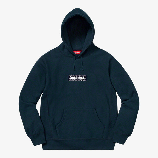 Supreme Hooded Sweatshirt 'Bandana Box Logo' Navy (FW19) - SOLE SERIOUSS (1)