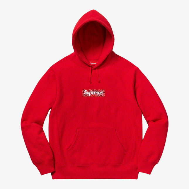 Supreme Hooded Sweatshirt 'Bandana Box Logo' Red (FW19) - SOLE SERIOUSS (1)