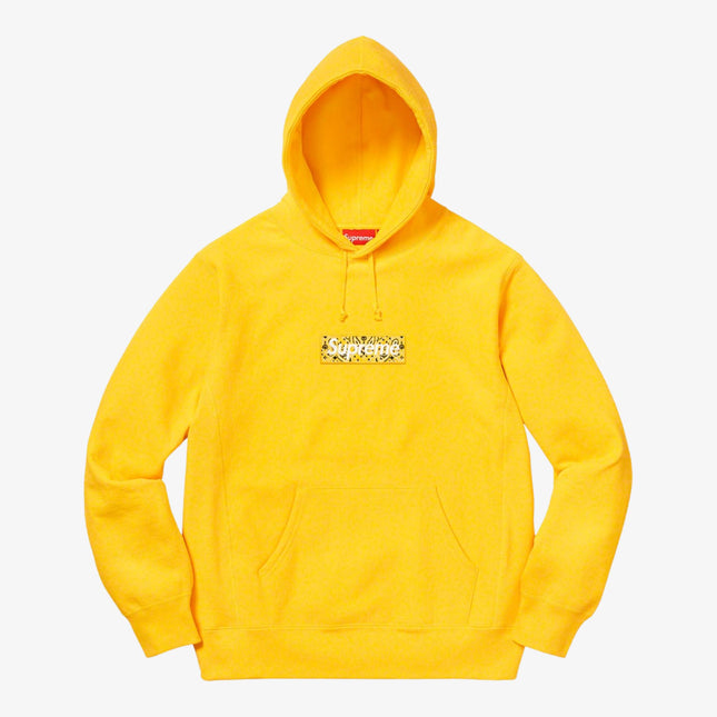 Supreme Hooded Sweatshirt 'Bandana Box Logo' Yellow (FW19) - SOLE SERIOUSS (1)