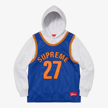 Supreme Hooded Sweatshirt 'Basketball Jersey' Ash Grey (SS21) - SOLE SERIOUSS (1)