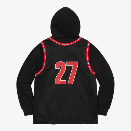 Supreme Hooded Sweatshirt 'Basketball Jersey' Black (SS21) - SOLE SERIOUSS (2)