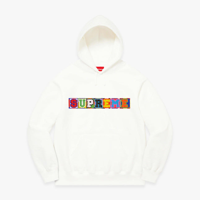 Supreme Hooded Sweatshirt 'Beaded' White (SS23) - SOLE SERIOUSS (1)