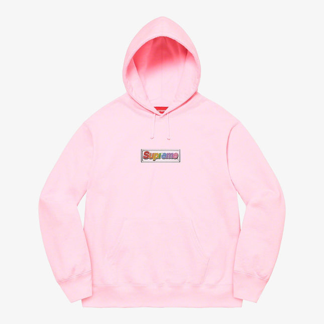 Supreme Hooded Sweatshirt 'Bling Box Logo' Light Pink (SS22) - SOLE SERIOUSS (1)