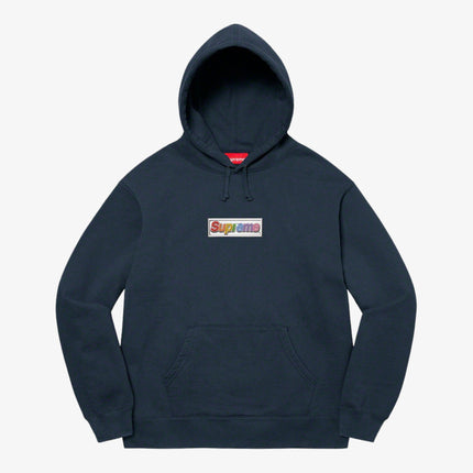 Supreme Hooded Sweatshirt 'Bling Box Logo' Navy (SS22) - SOLE SERIOUSS (1)