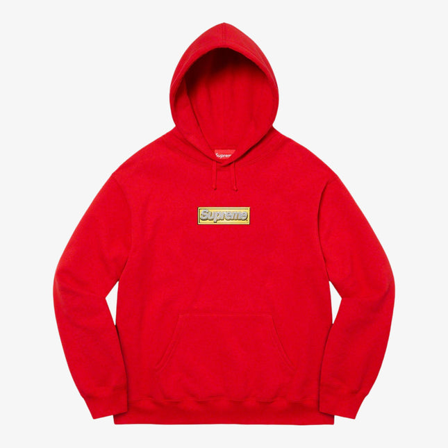 Supreme Hooded Sweatshirt 'Bling Box Logo' Red (SS22) - SOLE SERIOUSS (1)