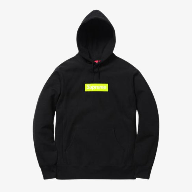 Supreme Hooded Sweatshirt 'Box Logo' Black / Volt (FW17) - SOLE SERIOUSS (1)