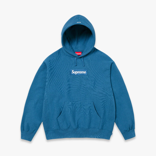 Supreme Hooded Sweatshirt Box Logo Blue FW23 SOLE SERIOUSS