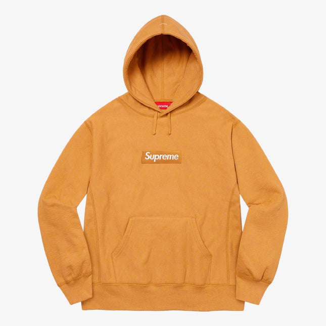 Supreme Hooded Sweatshirt 'Box Logo' Light Mustard (FW21) - SOLE SERIOUSS (1)